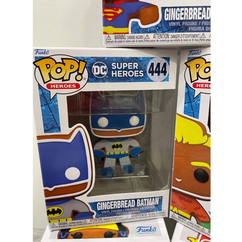 Funko Pop DC Super Heroes Gingerbread Set Superman Batman Wonder Woman Flash 5pc